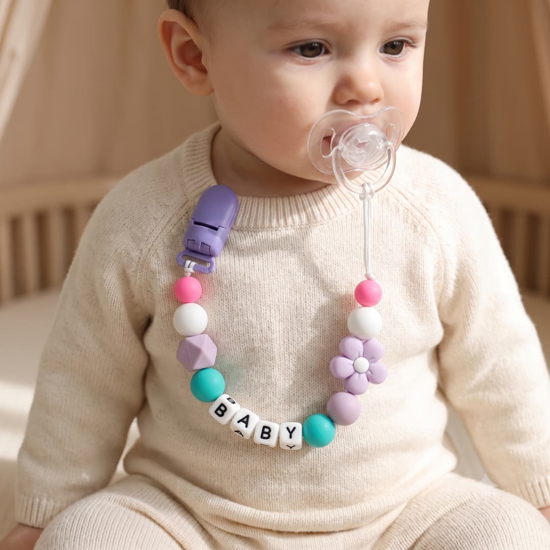 Baby Teethers - Personalized Pacifier Clip Custom Name Baby