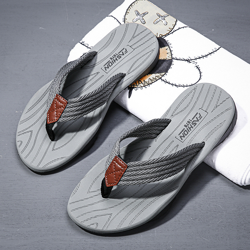 Baby Gate Stairs - Men's Woven Striped Flip-flops Summer Indoor