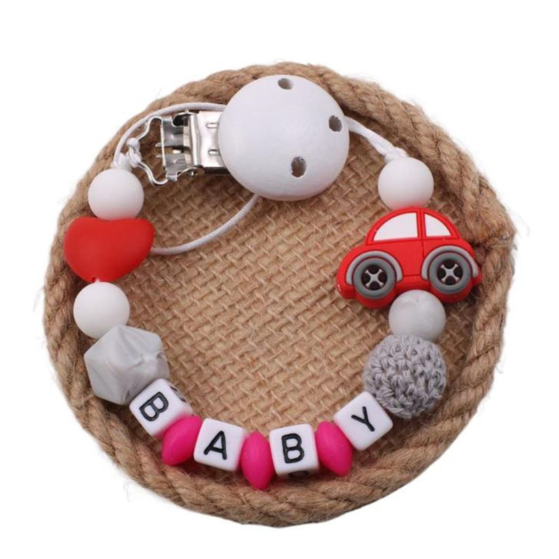 Baby Teethers - Cartoon Baby Pacifier Clips Chain Customized