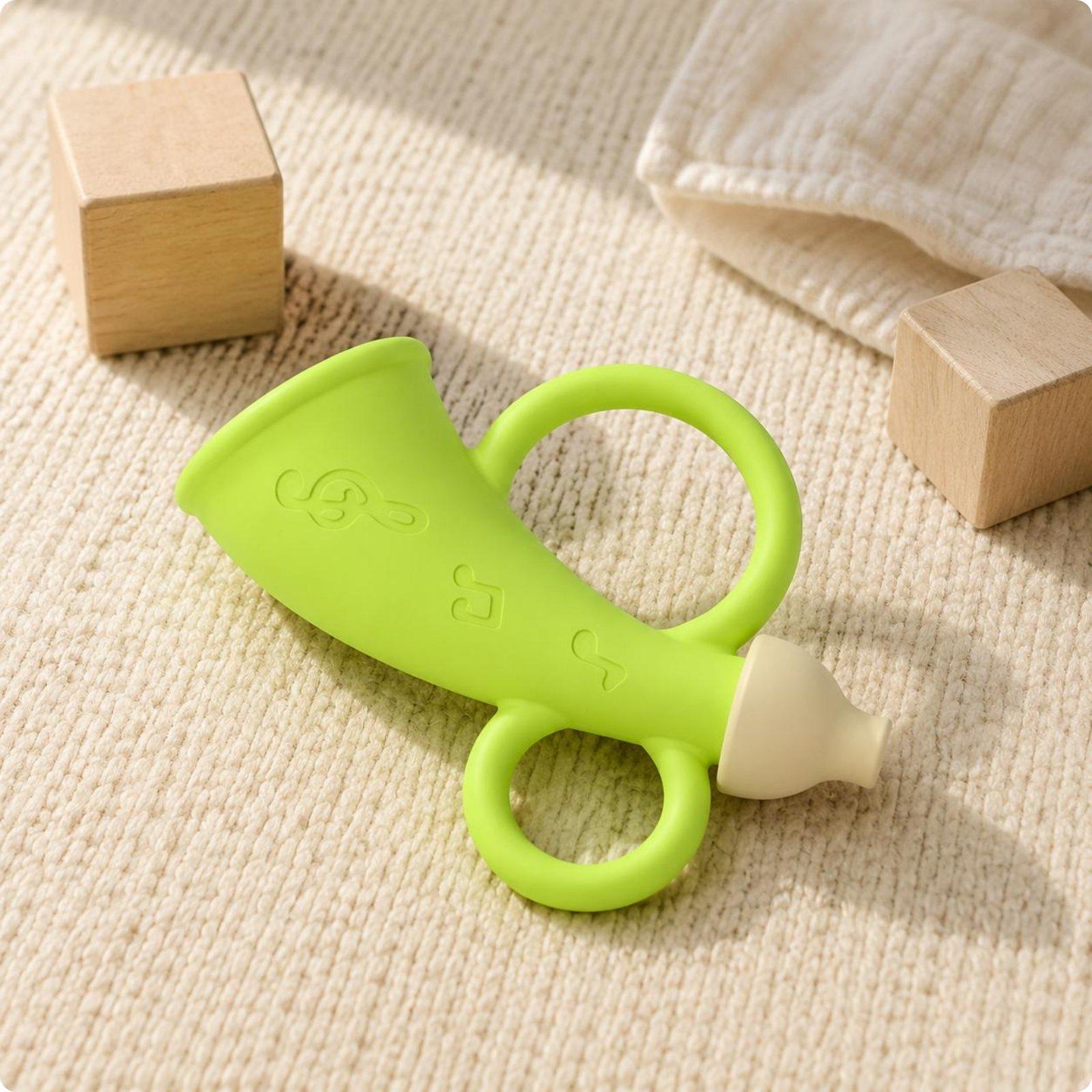 Baby Silicone Horn Sound Whist - Baby Teethers ulasan dan harga